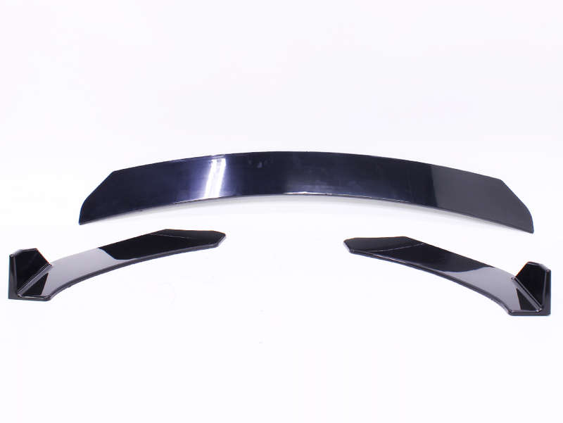 Universal 3piece Gloss Black Lower Front Spoiler