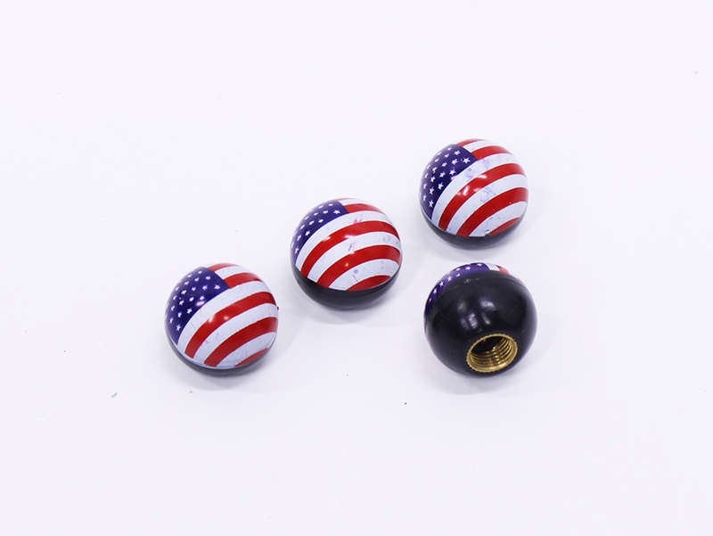 Whee Valve Caps with American Flag design