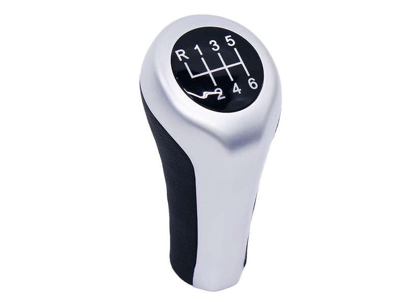 Suitable for Bmw Brushed Silver &amp; Black  6 Speed Gear Shift Knob