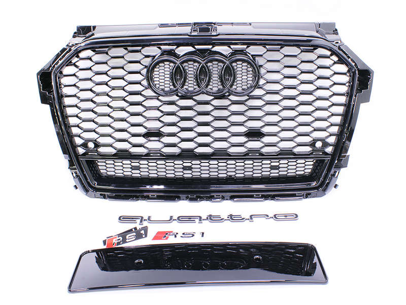 Audi A1 2016+ RS Gloss Black Honeycomb Mesh Grill kit
