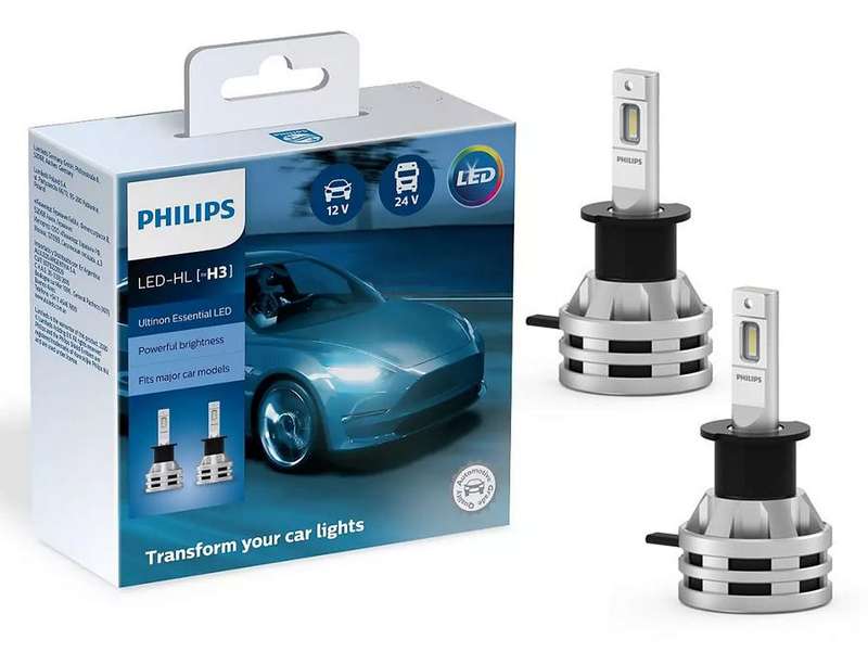 Philips Ultinon Essential LED Headlight bulbs (H3 - Pair)