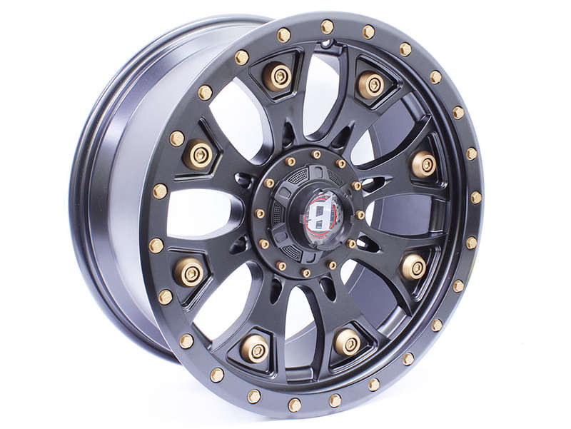 20" Flawless E976 6/139 Matt Black &amp; Gold Alloy Wheels