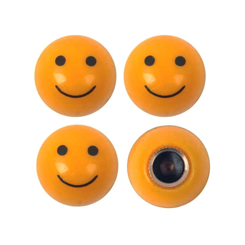 Smiling Face Novelty Wheel Valve Cap Set