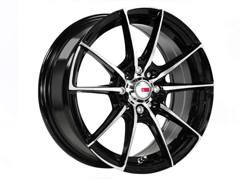 14" A-Line Pulse 4/100 &amp; 4/108 Black Machine Face Alloy Wheels