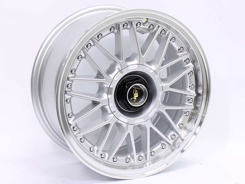 17" Racing Hart Vogue 5/100 &amp; 5/114 Silver Machine Lip Alloy Wheels