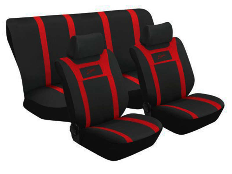 Stingray Sport Design 6piece Seat Cover Set (red)