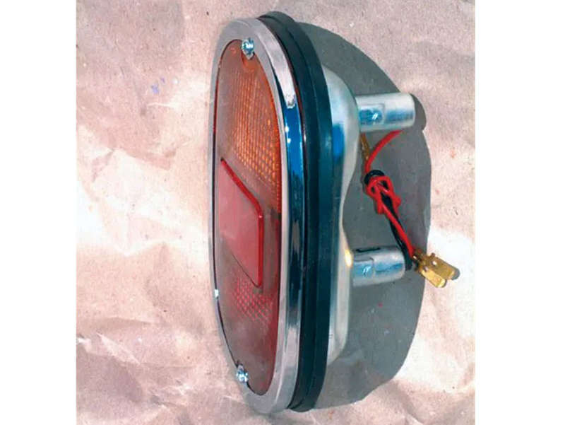 VW Bus Rear Light Assembly with Chrome Trim and Dual Bulb Holders (set)