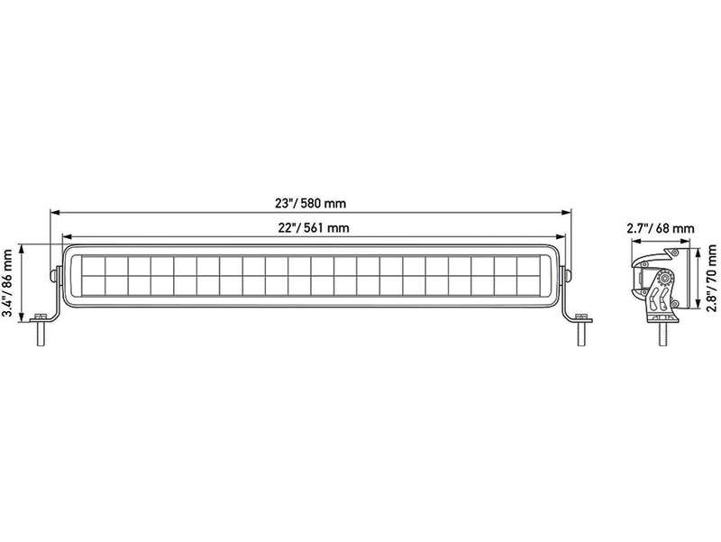 Hella Black Magic LED 21.5 Double Lightbar