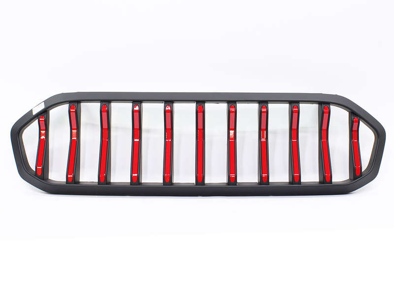 Suitable for Ford Ranger 2019+ T8 Mat Black Front Grille Kit with Red Insert(non-oem)