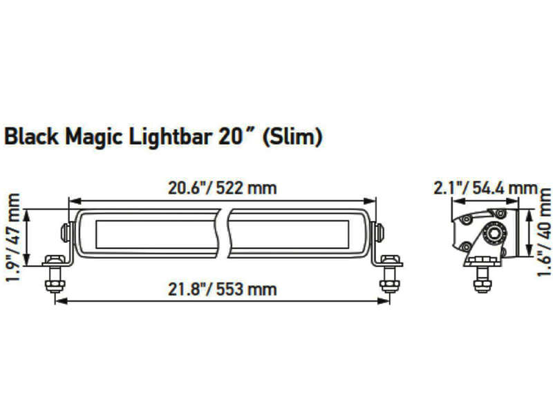 Hella Black Magic LED Slim Light Bar 20"