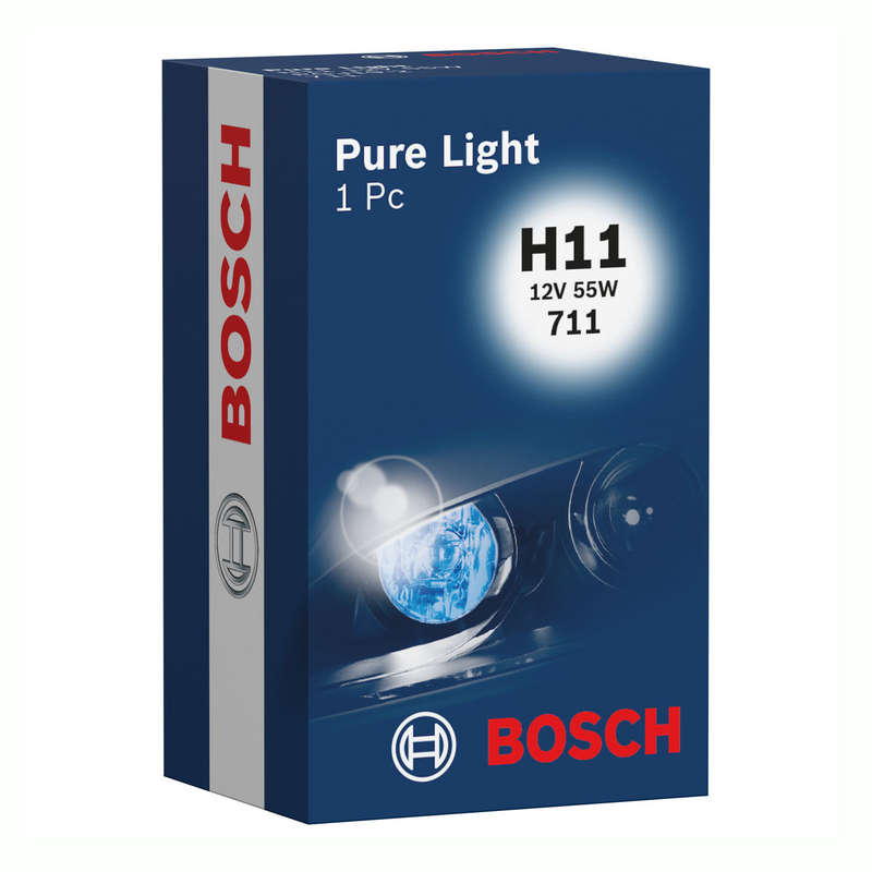 Bosch Headlight Bulb Pure Light Automotive Bulb H11 12V 55Watt (each)