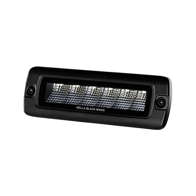 Hella Black Magic LED Mini Lightbar 6.2 Single Flush Mount (Flood)