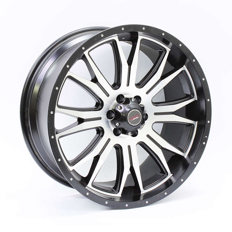 20" TTR Rebellion 6/114 Satin Black Machine Face Alloy Wheels