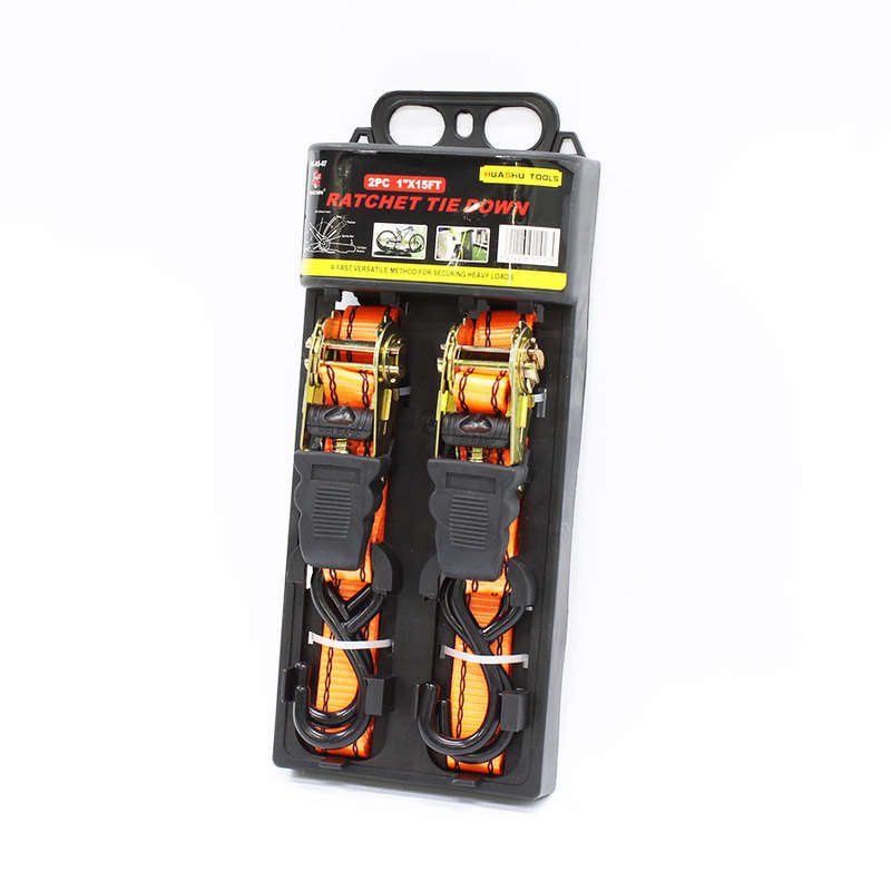 Ratchet Tie Dow Straps - 2 piece kit - 1" wide x 4.metre length