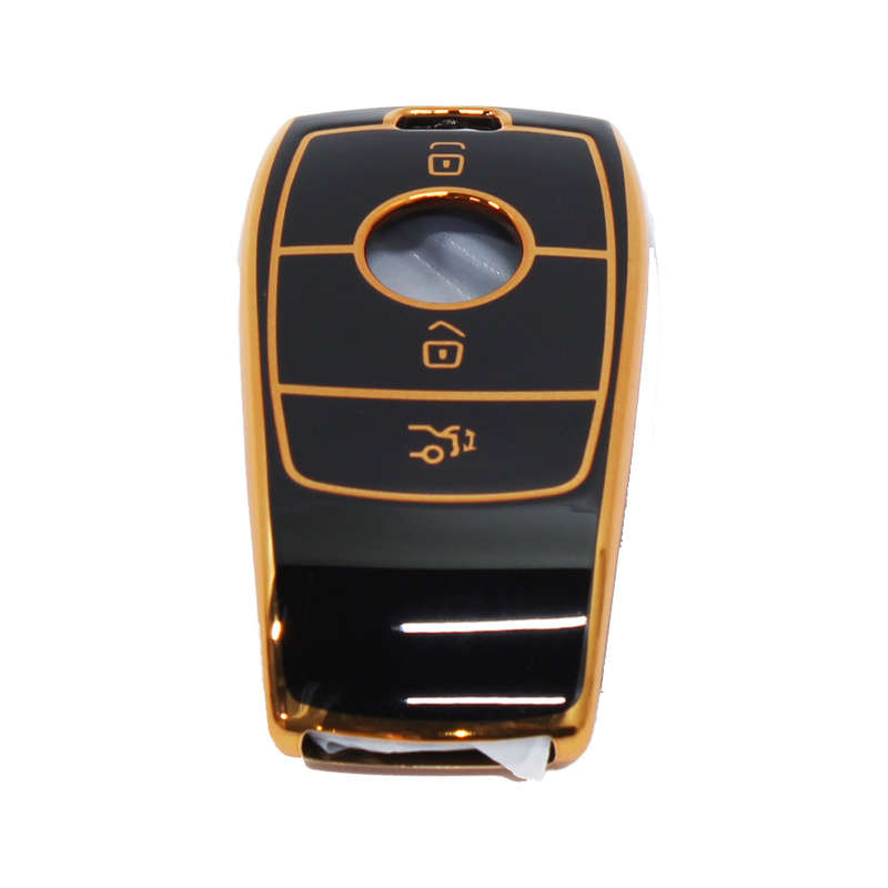 Key Cover Suitable for Mercedes Gloss Black &amp; Rose Gold Key