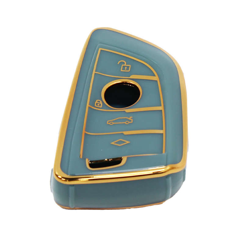 Key Cover Suitable for Bmw G-Series Type-3 Storm Grey &amp; Rose Gold