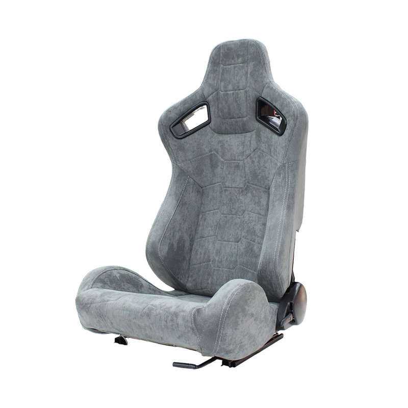 Evo ERS Grid Design Suede Storm Grey Reclinable Racing Seats (pair)