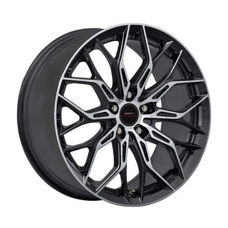 15" A-Line Shadow 4/100 &amp; 4/108  Gunmetal Machine Face Alloy Wheels