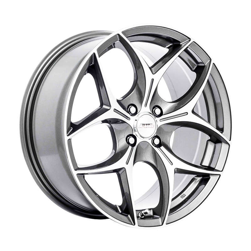 14" A-Line Flyer 4/100 &amp; 4/108 Gunmetal Machine Finish Alloy Wheels