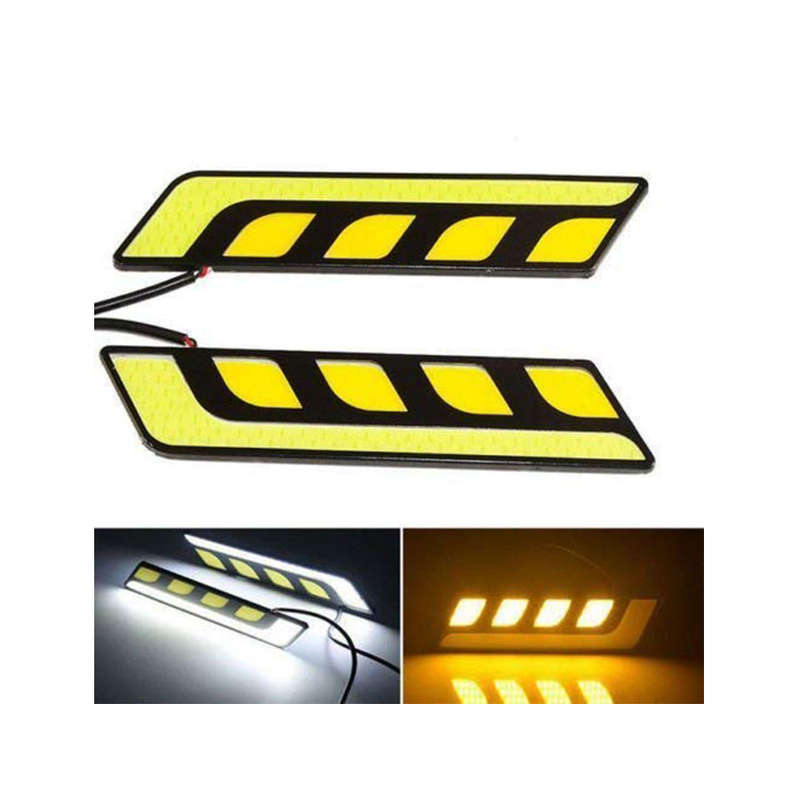 DRL COB LED &amp; Indicator L-Shape Bumper Foglamp (pair)