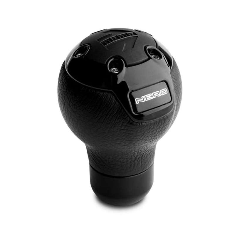 Momo Nero Black Leather Gear Shift Knob