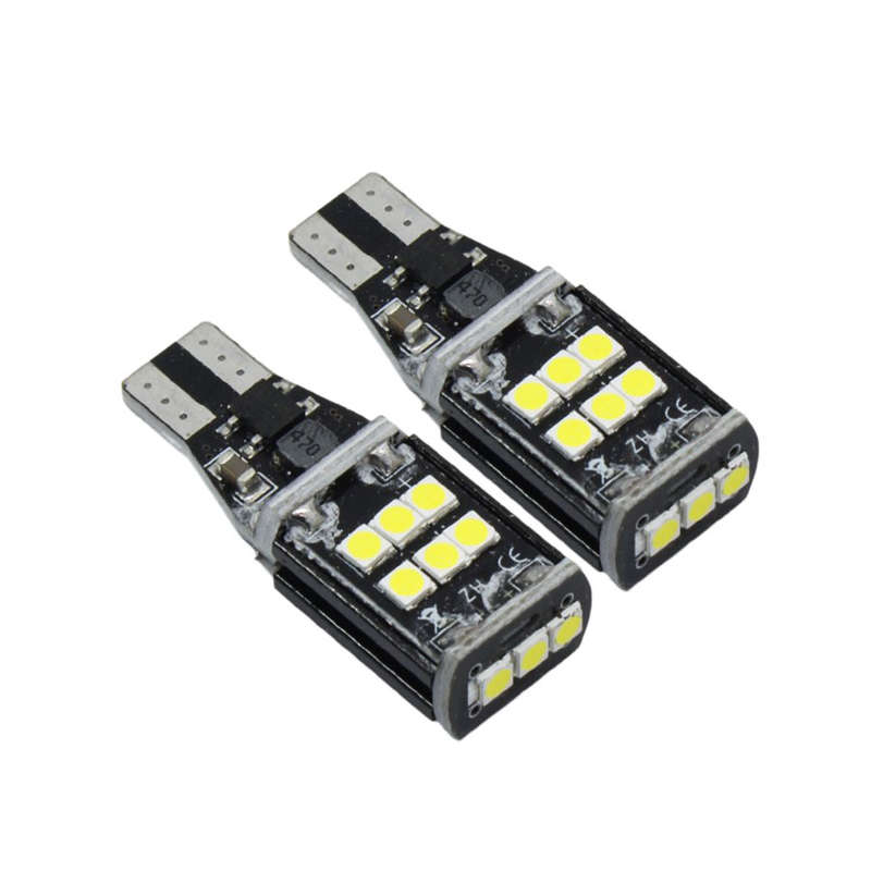 T15 LED Bulbs - 15 LED SMD Push-In - White (pair)