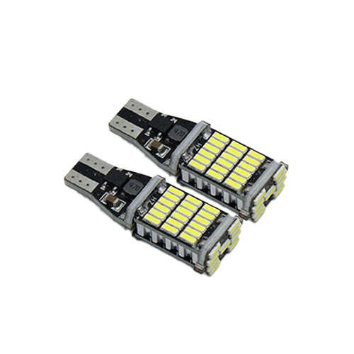 T15 LED Bulbs - 45 LED SMD with cancellor White (pair)