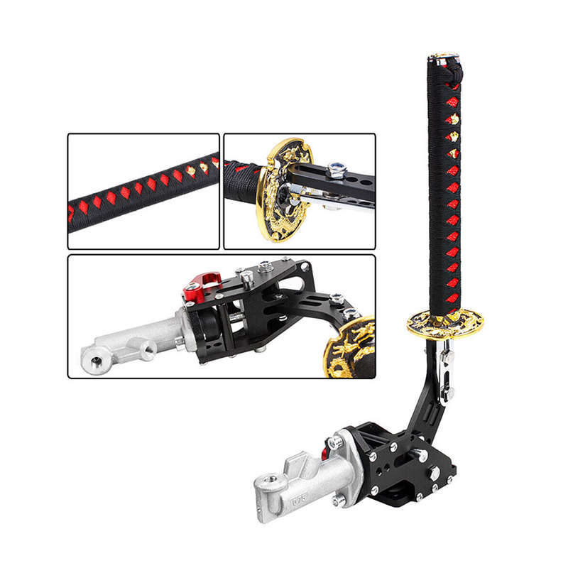 Samurai Sword Inspired Drifting Hydraulic Gold Cut Handbrake Lever &amp; Unit