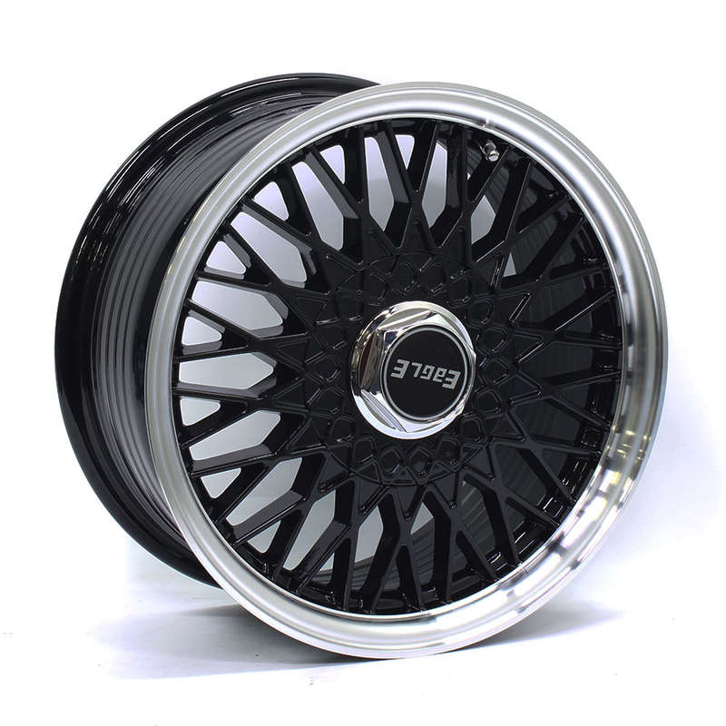 15" M1093 4/100 &amp; 4/114 Black Machine Lip Alloy Wheels