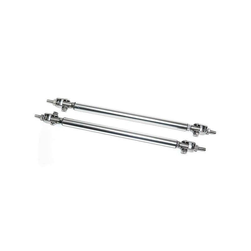 Bumper-Spoiler Anodized Aluminium Splitter Rods - 75mm - Silver (pair)