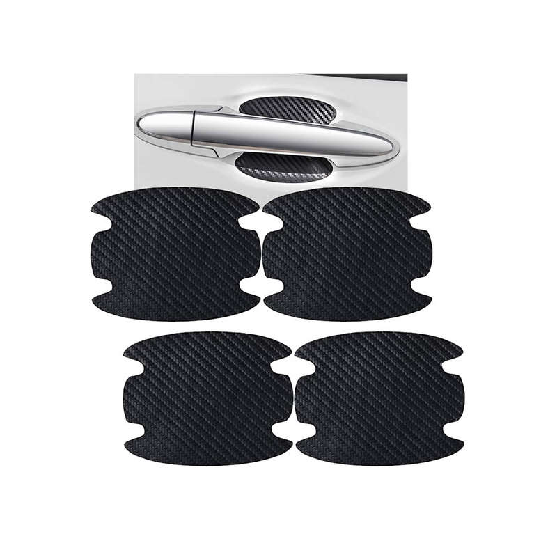 Carbon Fibre Cut-out Door Scratch Guard Gel Sticker (set of 4)