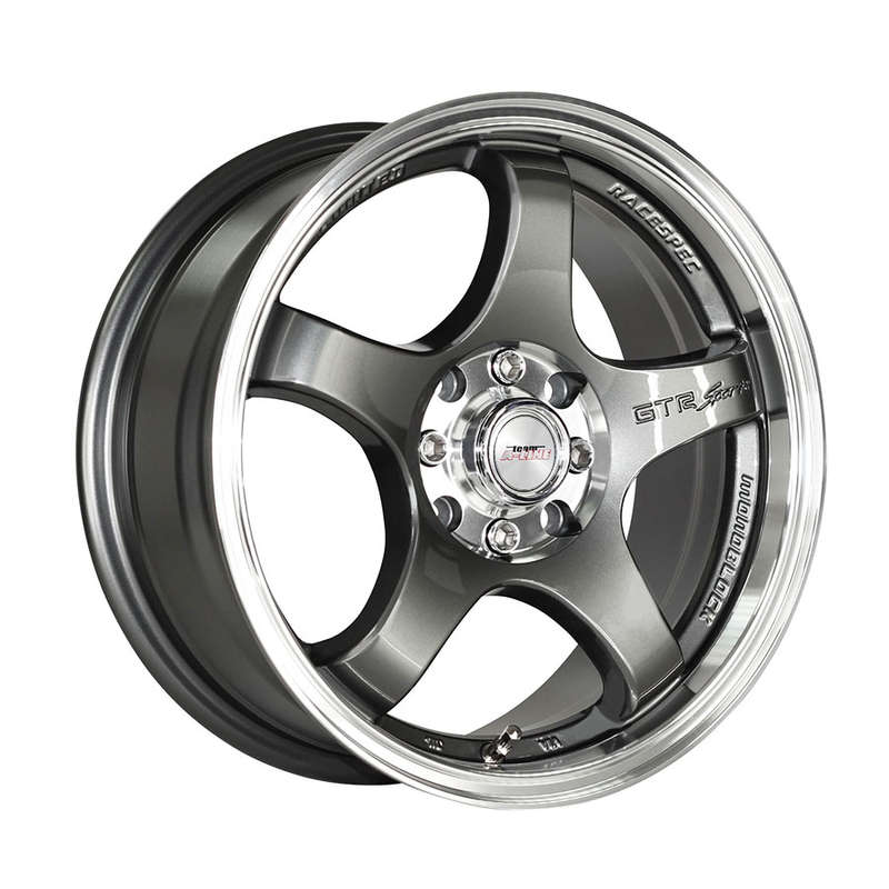 17" A-Line Rocco 4/100 &amp; 4/108 Gunmetal Machine Lip Alloy Wheels