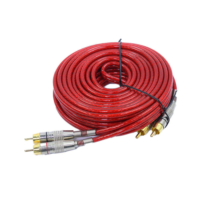 Ice Power IPW-22CR5 2-into-2 Red Double Plated RCA Cable (5metre)