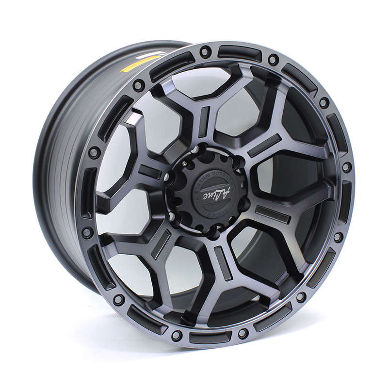 18" A-Line Outlaw 6/136 Satin Black Smoked Tint Alloy Wheels