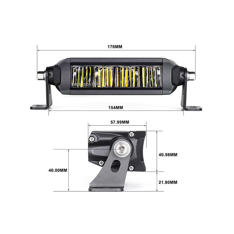 LED360 Black Widow 6" Foglight with White/Amber Lighting including harness