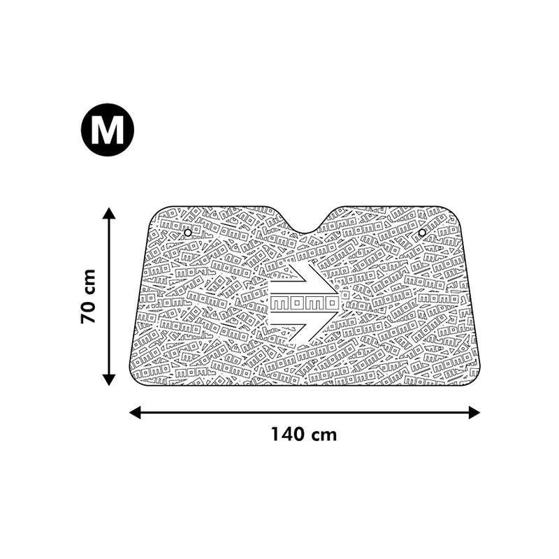 Momo Freccia Black &amp; White Windscreen Sunshade - medium (140x70cm)