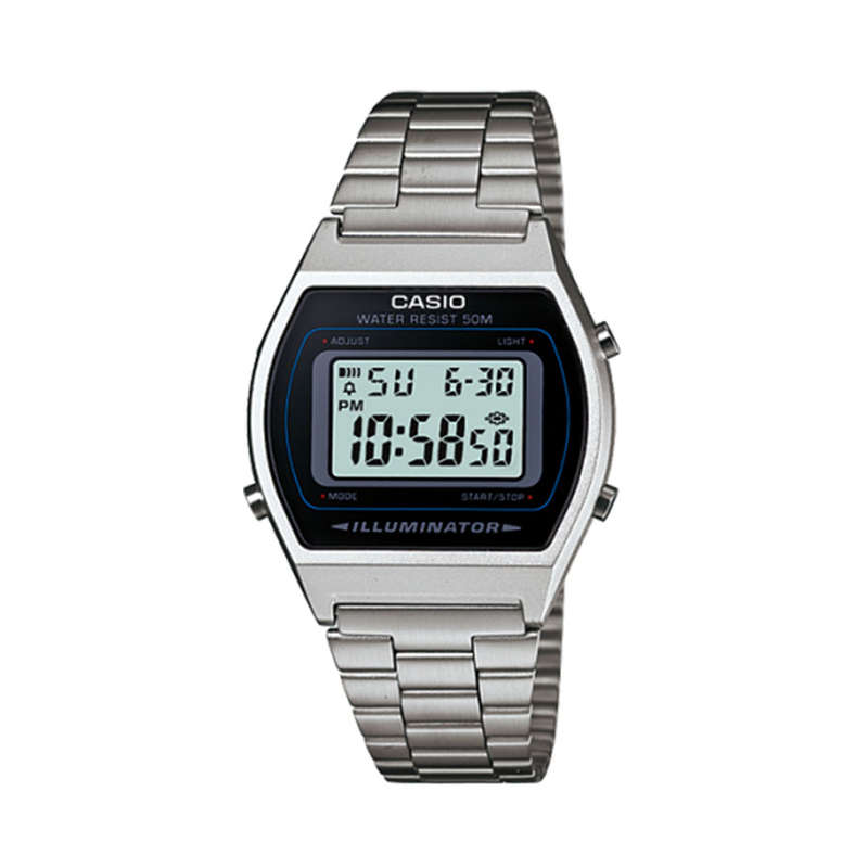 Casio B640WD-1AVDF Retro Unisex Wristwatch (Black &amp; Silver)