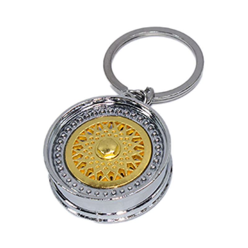 Keyring with BSS Alloy Wheel Design (Gold)