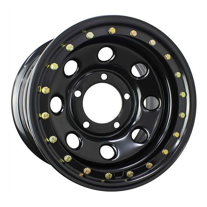 16" Dynamic Soft 8 5/150 Black with Gold Stud Alloy Wheels (0 offset)