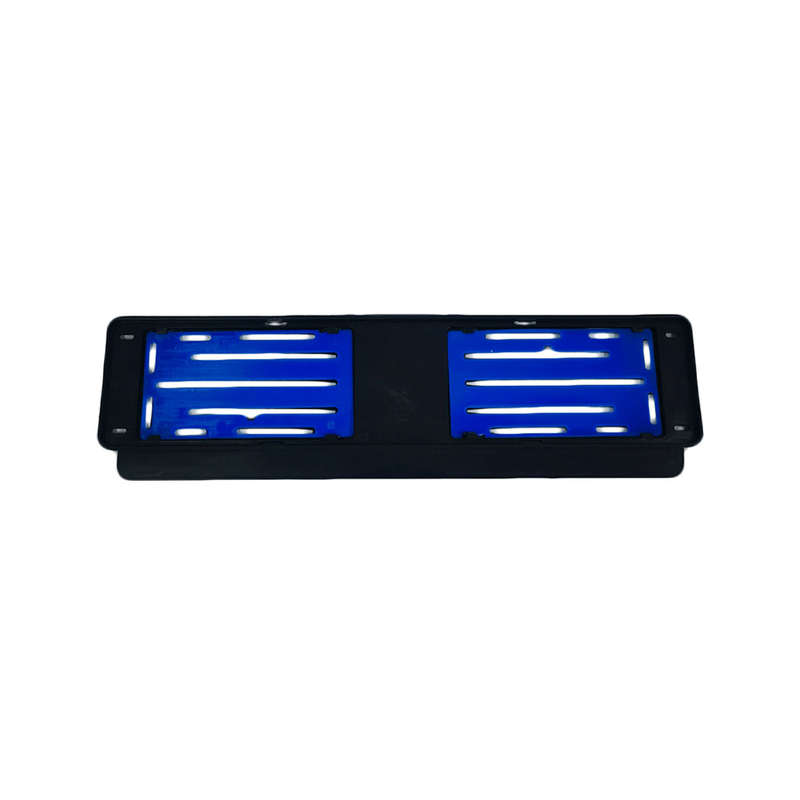 Number Plate Holder Bracket with Metal Backing - 530x120mm (Blue)