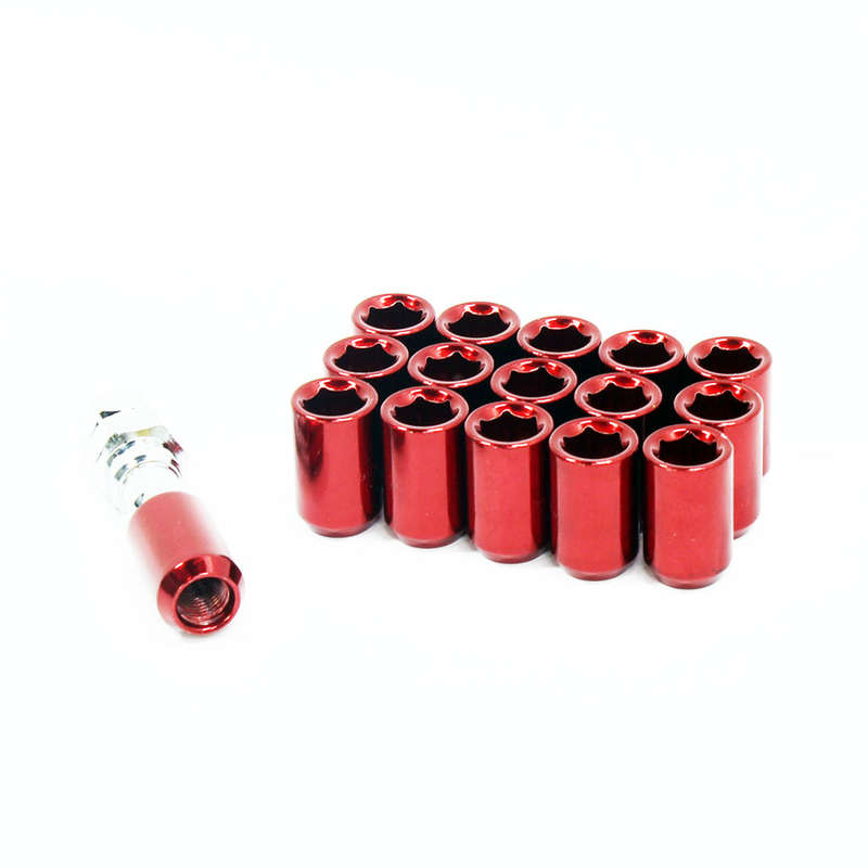 Tuner Nuts 12x1.5 - 16piece Set - Anodized Red