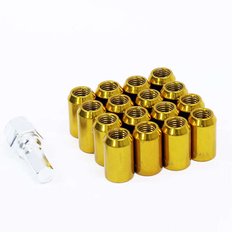 Tuner Nuts 12x1.5 - 16piece Set - Anodized Gold