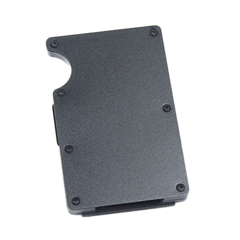 RFID Card Blocker Wallet Metallic Black Gold