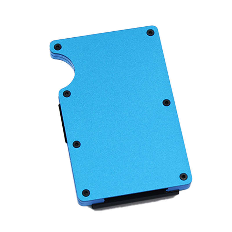 RFID Card Blocker Wallet Metallic Blue
