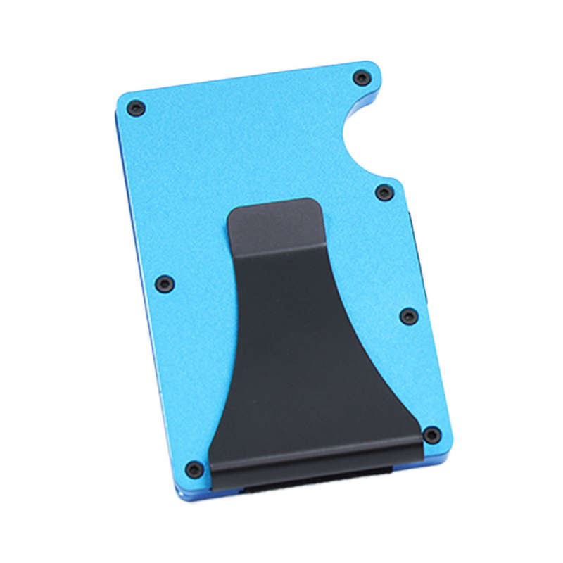 RFID Card Blocker Wallet Metallic Blue