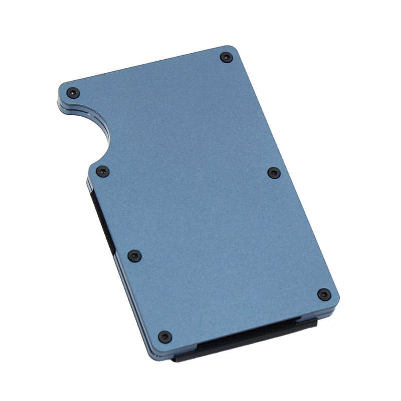RFID Card Blocker Wallet Metallic Midnight Blue