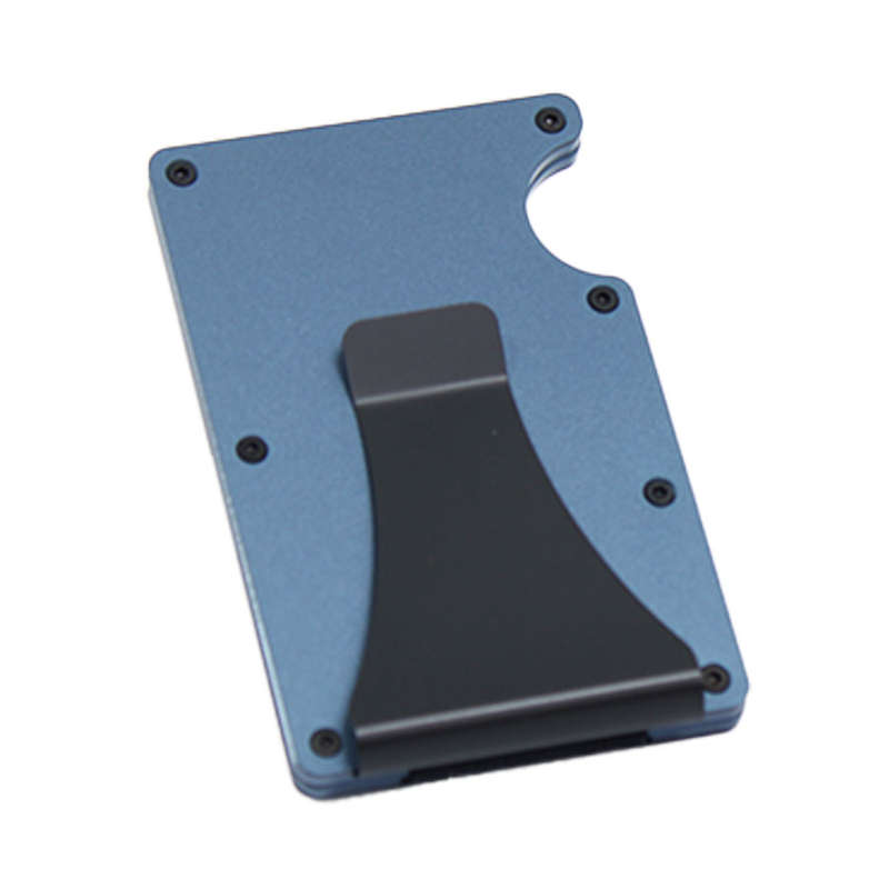 RFID Card Blocker Wallet Metallic Midnight Blue