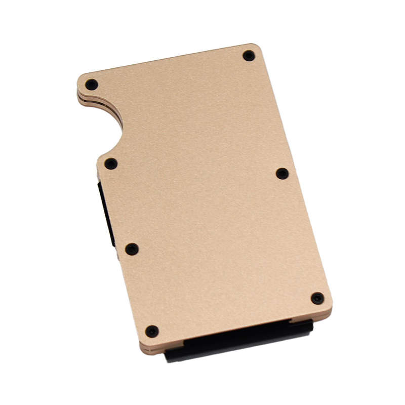 RFID Card Blocker Wallet Metallic Rose Gold