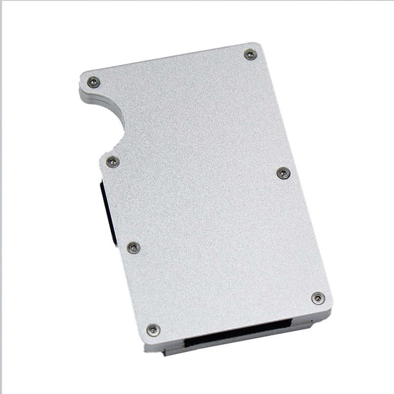 RFID Card Blocker Wallet Metallic Silver