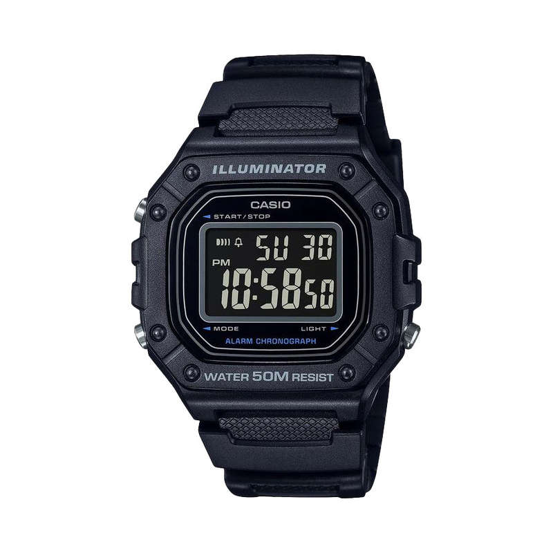 Water Resistance 50 meters (164 feet)Casio W-218H-1BVDF Standard Collection 50M Men's Watch (Black)